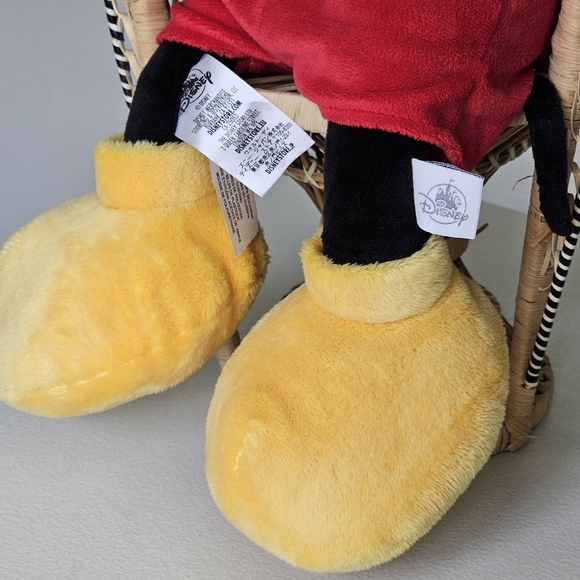 Disney Mickey Mouse Soft Plush Toy 18'' Black Red Yellow Stuffed Animal - Picture 8 of 15